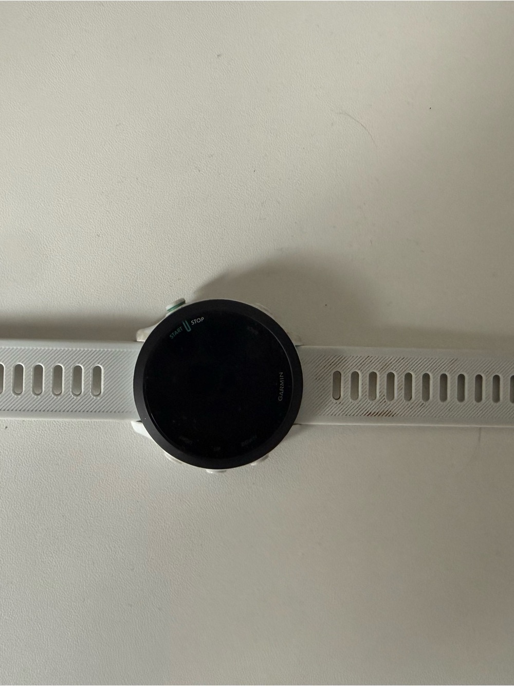Garmin White and Black Fitness Smartwatch with Silicone Band